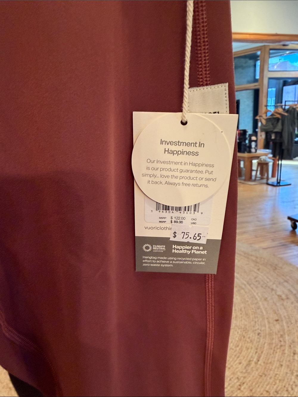 Vuori Daily Legging - size S, NWT, burnt Siena - Picture 3 of 5